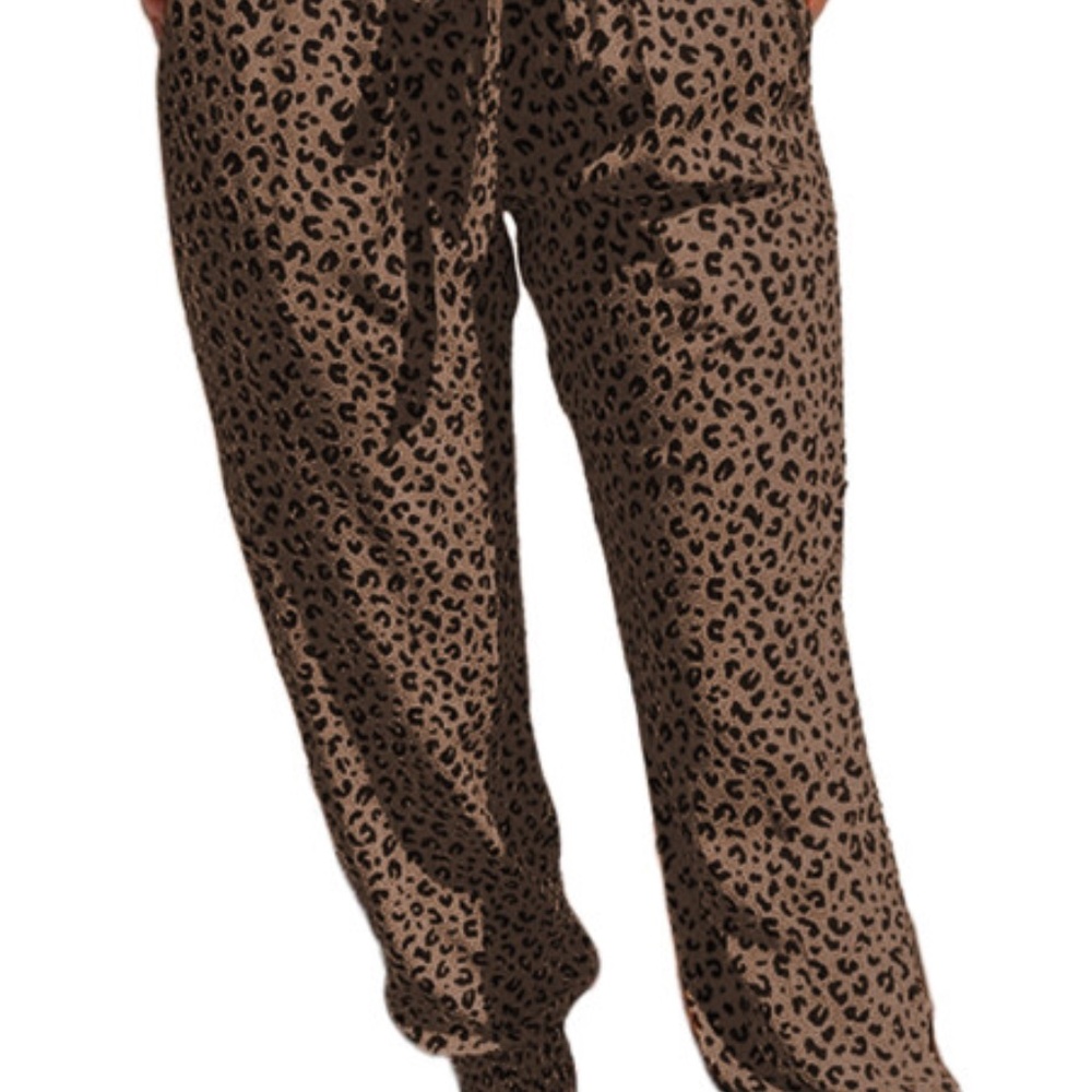Brown leopard joggers - Picture 1 of 4